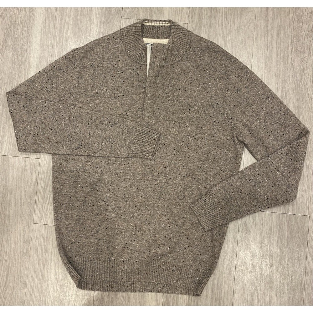 Johnnie-O Essex‎ 100% Cashmere Quarter Zip Sweater Speckled Sz Small S $298